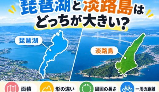 琵琶湖と淡路島はどっちが大きい？面積や形・一周の距離も比較！